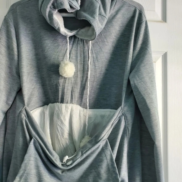 Kangaroo hoodie pet Carrier womens Large dog cat soft sweatshirt - Picture 8 of 8